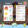 Glitter Summer Tattoos Temporary For Kids Hawaiian Luau Themed Tattoos Tropical Beach Waterproof Tattoos Stickers Pool Party Favors Decoration Supplies For Adults