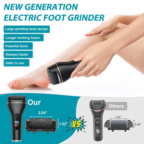 Electric Callus Remover for Feet Rechargeable Portable Electronic Foot File Pedicure Tools 16 In 1 Foot Callus Remover Kit Foot Scrubber Professional Foot Care To Remove Dead Skin Hard Skin Dry Cracks