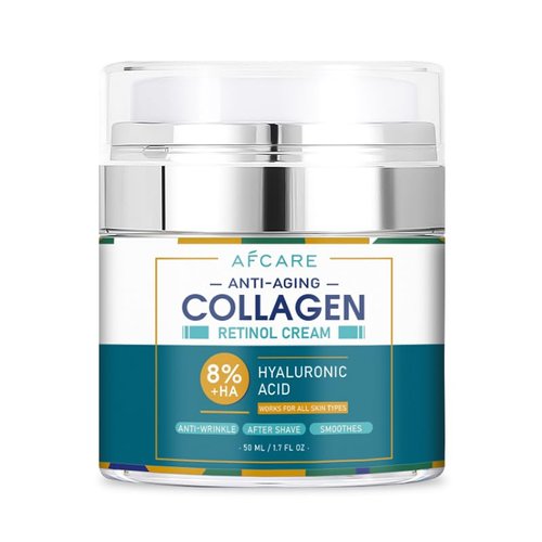 Retinol Cream for Face, Face Moisturizer Collagen Retinol Cream with Hyaluronic Acid - Day & Night Cream - Skin Tightening Cream for Face - Anti Aging Face Cream - 1.7oz