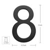 5 Inch High House Numbers- Rustproof Stainless Steel Floating Home Address Number, Elegant Matte Black Finished (Number 8)