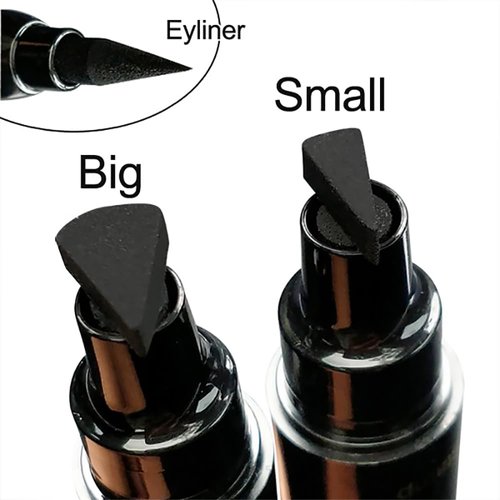 TUKEFEV Eyeliner Stamp 2 Pack Eyeline Black Pencil Eye Liner Impermeable Waterproof Smudge Proof Eyeliner Liquid for Women