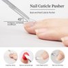 8 Pack Stainless Steel Triangle Cuticle Pusher Double-head Nails Dead Skin Remover Cuticle Trimmer Stick Manicure Polish Tools for Manicure Beauty Salon