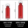 Sigg - Cooper Aluminum Water Bottle - Original Red - With Screw Cap - Leakproof - Lightweight - BPA Free - 25 Oz