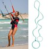 1 Pack Green Ponytail Holders for Long Thick Curly Hair, Elastic Hair Ties No Damage for Sports Strong Braided Hair Bands for Women Spiral Pony Tails Wrap Hair Tie for Water Wind Swim Skiing Surfing