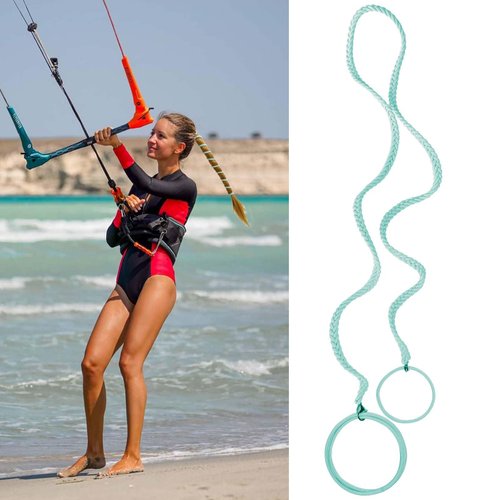 1 Pack Green Ponytail Holders for Long Thick Curly Hair, Elastic Hair Ties No Damage for Sports Strong Braided Hair Bands for Women Spiral Pony Tails Wrap Hair Tie for Water Wind Swim Skiing Surfing