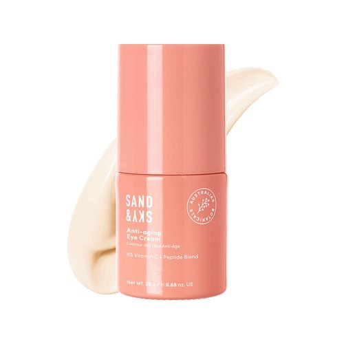 Sand & Sky Anti-Aging Eye Cream - For Dark Circles, Wrinkles, Puffiness Eye Bags Removal | Firming, Brightening Skin Tone Corrector | With Hyaluronic Acid, Vitamin C, Peptide