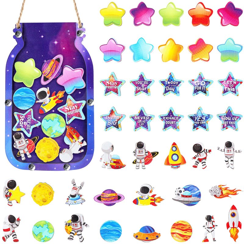 Treela Outer Space Reward Mason Jar for Kids Bulletin Board Reward ...