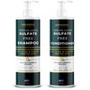 Sodium Lauryl Sulfate Free Shampoo and Conditioner Set Sulfate Free Shampoo and Conditioner For Color Treated Hair ALL NATURAL Women & Men Shampoo and Conditioner SLS Paraben and Sulfate Free Shampoo