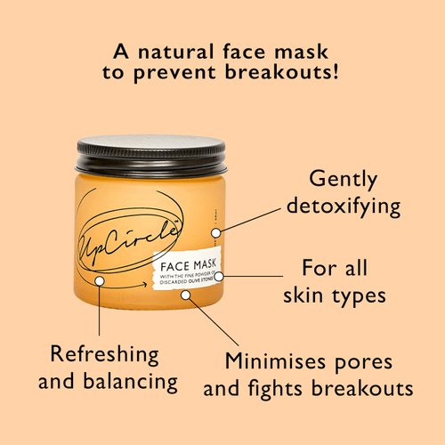 UpCircle Hydrating Kaolin Clay Face Mask with Olive Powder 2.1oz- Detoxifying Mask To Clear Spots, Blackheads + Prevent Breakouts - Turmeric Oil, Aloe Vera, Shea + Cocoa Butter - Natural, Vegan + Cruelty-Free