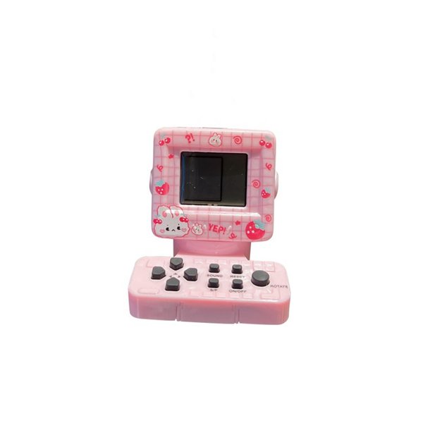 Retro Classic Game Console Pendant Keychain Playable Electronic Miniature Handheld Mini Games Machine with Keychain Ring Gift (Z5)