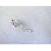 Platinum gray white stone silver metal alligator hair claw clip clamp for fine