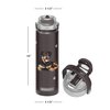 SERENGETI 24 Oz Water Bottle Stainless Steel with Spill Proof Lid - Double walled Vacuum Insulated water flask - Realistic 3D Print of your favorite dog (Rottweiler)