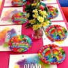 96 Pcs 60's Hippie Plates and Napkins 350 GSM Groovy Party Decorations Disposable Tableware Set Peace Love Tie Dye Birthday Party Decorations for 60s 70s Carnival Baby Shower Party Supplies Serves 24