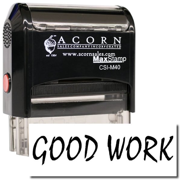 Grading Stamp, Blue Ink Self-Inking Good Work Stamp, Ideal for Science Teachers - Efficient, Durable, and Easy-to-Use, 1/2 x 1-1/2, Ideal for Classroom Use and Student Feedback - Teacher Stamp