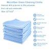 AIVS Microfiber Glass Detailing Cleaning Cloths-10 Pack (12" x 12")-Streak Free-Lint Free-Quickly Clean Windows,Mirrors,Windshield, Computer Screen,TV Tablets and Dishes