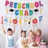 Preschool Graduation Banner 2024, Preschool Graduation Party Decorations 2024, Elementary Graduation Party Supplies Kindergarten Pre K Congrats Grad Supplies (Pre-assembled) - 3Packs