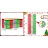 AIBIIN 140pcs Christmas Party Balloon Set, Merry Christmas Balloons with Christmas Xmas Table Skirts and Christmas Foil Fringe Tinsel Curtains for Winter Holiday Party Decorations