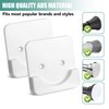 CANRAY Adhesive Shower Rod Tension Holder | Mount Retainer for Wall | No Drilling | Stick On | 2 Pack, White (Shower Curtain Rod Not Included)