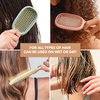 TADA Natural Beauty Hair Brush Detangler for Curly, Thick, Wavy, and Thin Hair - Ventilation Holes for Quick Drying and Styling, Detangler Brush for Women, Men, Kids (4 Colors) (Green)