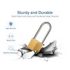 Puroma 1 Pack Keyed Padlock Waterproof Solid Brass Lock, 2.6 Inch Padlock with Keys for Sheds, Storage Unit School Gym Locker, Fence, Toolbox, Hasp Storage