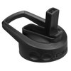 FIFTY/FIFTY A68002BK0 Wide Mouth Cap Lid Water Bottle with Straw, Black