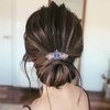 YienDoo Fancy Butterfly Rhinestone Hair Clip Pin Barrette Navy Blue Crystal Wedding Hairpins Barrette Sparkly Glitter Bridal Headwear Crystal Hair Clip Hair Shiny Holder Accessories for Women Girl