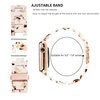 HOPO Compatible With Apple Watch Band 38mm 40mm 42mm 44mm Thin Light Resin Strap Bracelet With Stainless Steel Buckle Replacement For iWatch Series Ultra 9 8 7 6 5 4 3 2 1 SE(Nougat White/Rose