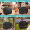 Grill Cover 55 inch, iCOVER Waterproof BBQ Gas Grill Cover, Polyester Lightweight Easy On/Off, Dustproof Fade Resistant for Weber Char-Broil Nexgrill and More Grills