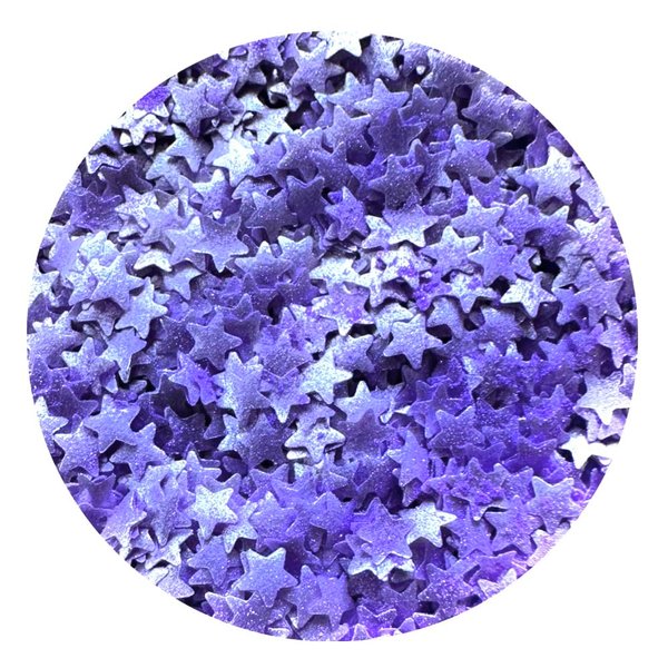 EDIBLE GLITTER SILVER- VIOLET STARS 0.04 Ounce FREE SHIPPING Used cakes, cupcakes,flakes, cookies By OH! SWEET ART