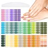 YECIRALA 24 Sheets 336 Pieces Mix Color Nail Polish Strips for Women Girls Stick On Nail Polish Stickers Full Nail Wraps with Nail File Gel Nail Strips Solid Nail Stickers Self Adhesive Nail Decals