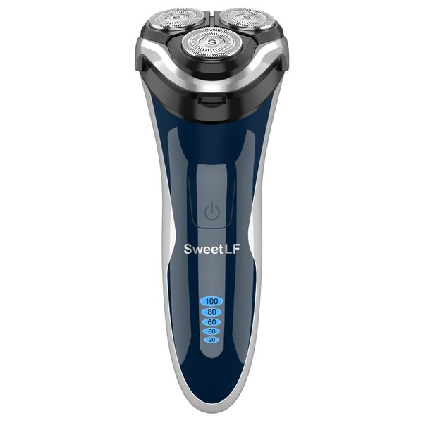 Electric Razor for Men, SweetLF Electric Shaver, Waterproof/Rechargeable Cordless Floating Head Men’s Electric Shaverswith pop-up Beard Trimmer (Blue)