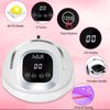 268W UV Nail Lamp, UV Light for Gel Nails with 60pcs Professional Nail Light 4 Timer Setting Nail Dryer for Home Salon Nail Art Tools(White)
