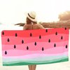Watermelon Microfiber Beach Towel, 24"x48", Small, Lightweight, Quick Dry, Sand Free, Perfect for Kids, Girls, Women, Red Watermelon Design, Ideal Swim, Bath, Pool Towel, Unique Watermelon Gifts