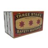 Swedish Match, Three Stars Safety Matches, 3 Pack, Strike-On-Box