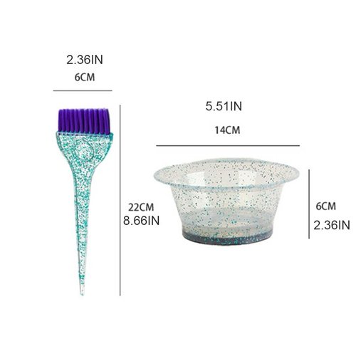 1pc Pink Blingbling Professional Hair Color Dye Mixing Bowl Comb Brush For Salon Tint Coloring Hairdressing Tool Hair Color Brushes Set,Coloring and Highlighting Tools