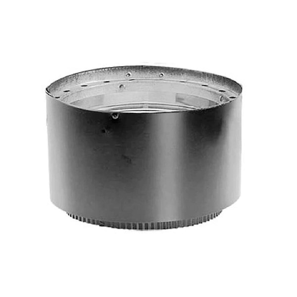 DuraVent DVL 6DVL-AD 6 Inch Stainless Steel Double Wall Air Insulated Section Wood Burning Stove Top Connecting Adapter, Black