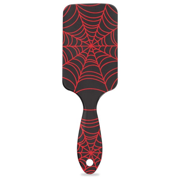 Black Spider Web Detangler Hair Brush Hairbrush for Kids Boys Girls, Glide Through Tangles with Ease and Massage Scalp, Smooth for All Hair Types (Wet Dry Thin Long Curly Hair)