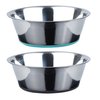 PEGGY11 Deep Stainless Steel Anti-Slip Dog Bowls, 2 Pack, 6 Cups