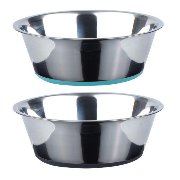PEGGY11 Deep Stainless Steel Anti-Slip Dog Bowls, 2 Pack, 6 Cups