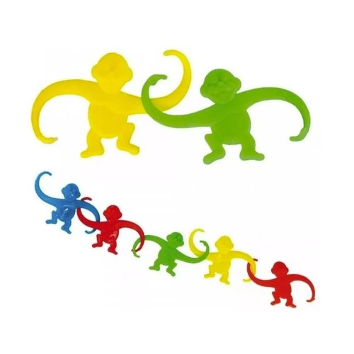 Mareta Bucket of Monkeys Classic Game, 100-pc Counting Games for Kids Ages 3+, Color Sorting, Linking, Motor Skills, Preschool Homeschool Learning Toys.