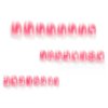 DANMANR Cute Fake Nails Short Press on Almond Nails Pink Full Cover Bow Acrylic Valentine's Day Fake Nails for Women and Girls 24PCS