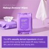 Unicorn Glow Makeup Remover Cleansing Face Wipes + LIP EYE Makeup Remover DUO - XL Oversize Daily Cleansing Facial Towelettes (1 EA+ Oil Free Lip Eye Makeup Remover)