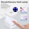 modelones Nail Tips and Glue Gel Kit, Gel x Nail Kit with 4-in-One Nail Glue, 500Pcs Nail Tips Half Matte Medium Coffin Shape, Mini LED Nail Lamp, Nail Dehydrator for Fast Extension Salon Nail Art