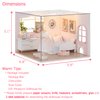 TuKIIE DIY Miniature Dollhouse Kit with Furniture, 1:24 Scale Creative Room Mini Wooden Christmas Doll House Accessories Plus Dust Proof for Kids Teens Adults(Enjoy The Life)