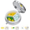 Nipichsha Pill Box, Small Pill Case for Purse & Pocket, Cute Medicine Organizer Travel Pillbox, Portable Pill Container Holder to Hold Vitamins, Medication, Fish Oil and Supplements, Dandelion