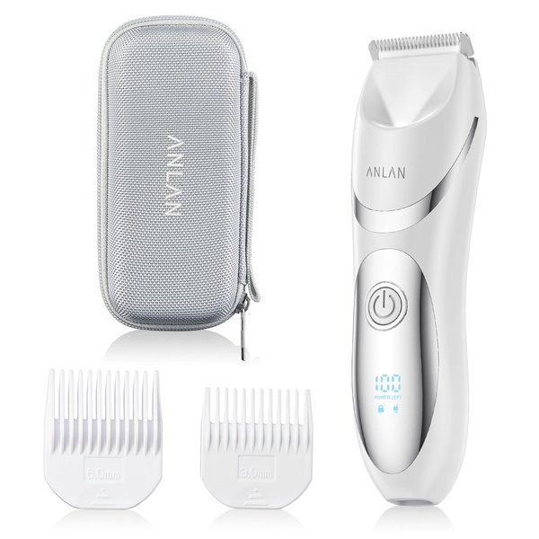 Body Hair Trimmer for Men and Women,Electric Ball Trimmer with LED Display, Portable Waterproof Wet/Dry Groin & Body Shaver Groomer,Pubic Hair Trimmer Men