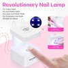 Modelones Gel x Nail Kit , Nail Tips and Glue Gel Kit with 4-in-One Nail Glue Gel, Ultra-Portable LED Nail Lamp, 500Pcs Coffin Nail, Nail Prep Dehydrate, Gel Nail Extension Kit Salon Gifts for Women
