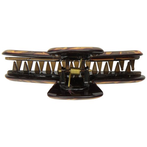 Caravan French Handmade Assorted Colors Scooped Hair Claw