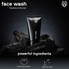 Black Wolf Men’s Charcoal Powder Face Wash - 5 Fl Oz, 2 Pack - Facial Cleanser Removes Unwanted Impurities from Your Skin & Soothes Irritation