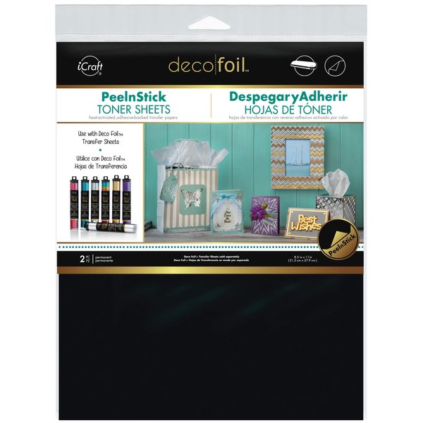 iCraft Deco Foil PeelnStick Toner Sheets, 8" x 10.5", 2 Count